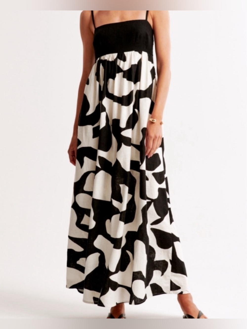 Abercrombie Black And White Cutout Dress Medium Tall